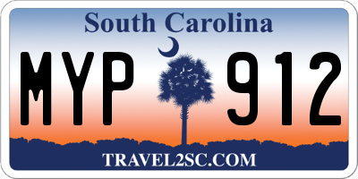 SC license plate MYP912