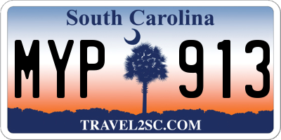 SC license plate MYP913