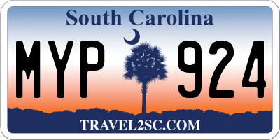 SC license plate MYP924