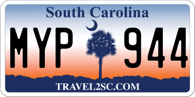 SC license plate MYP944
