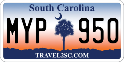 SC license plate MYP950