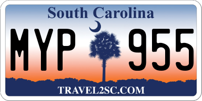 SC license plate MYP955