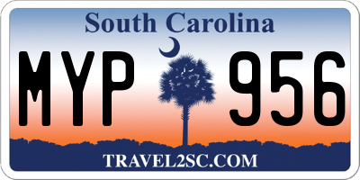 SC license plate MYP956