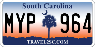 SC license plate MYP964