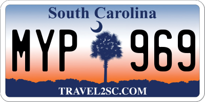 SC license plate MYP969
