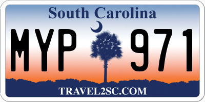 SC license plate MYP971