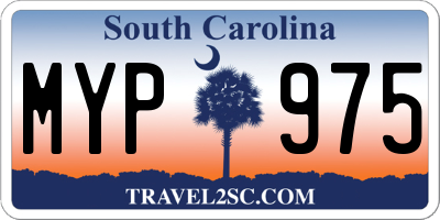 SC license plate MYP975