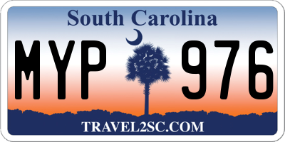 SC license plate MYP976