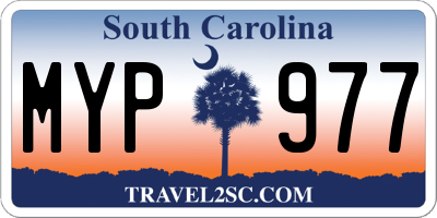 SC license plate MYP977
