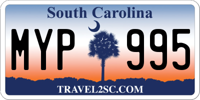 SC license plate MYP995