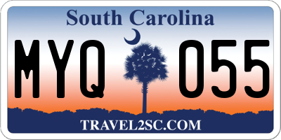 SC license plate MYQ055
