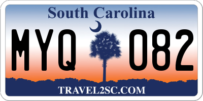 SC license plate MYQ082