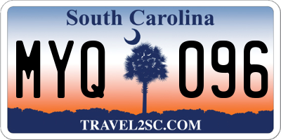SC license plate MYQ096