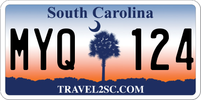 SC license plate MYQ124