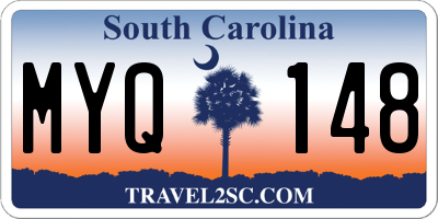 SC license plate MYQ148