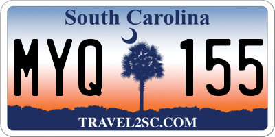 SC license plate MYQ155