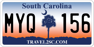 SC license plate MYQ156