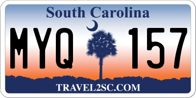 SC license plate MYQ157