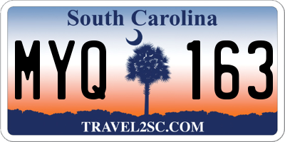 SC license plate MYQ163