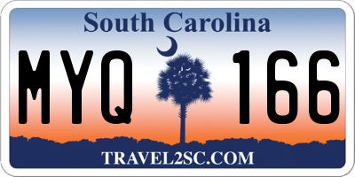 SC license plate MYQ166