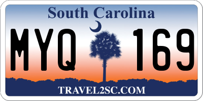 SC license plate MYQ169