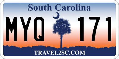 SC license plate MYQ171
