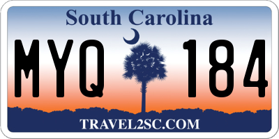 SC license plate MYQ184