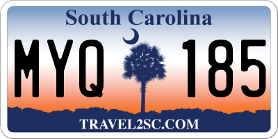 SC license plate MYQ185