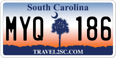 SC license plate MYQ186