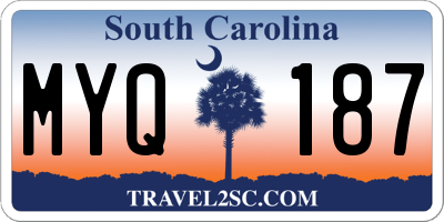 SC license plate MYQ187