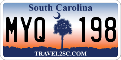 SC license plate MYQ198