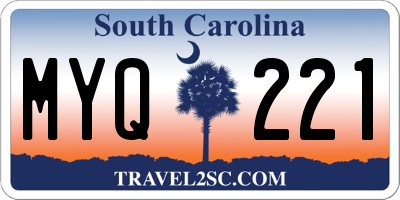 SC license plate MYQ221