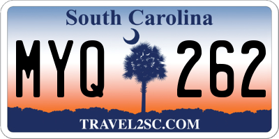SC license plate MYQ262
