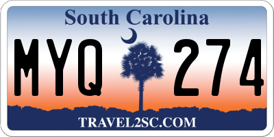 SC license plate MYQ274