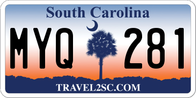 SC license plate MYQ281
