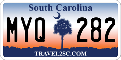 SC license plate MYQ282