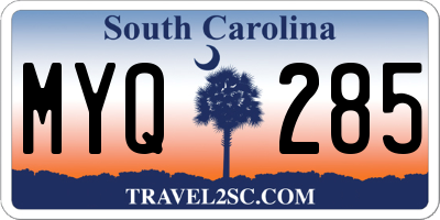 SC license plate MYQ285