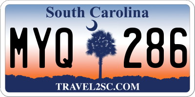SC license plate MYQ286