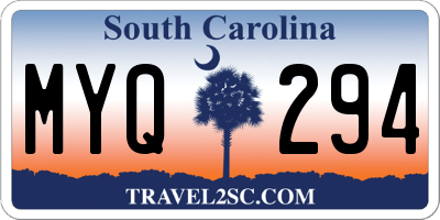 SC license plate MYQ294