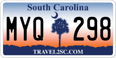 SC license plate MYQ298