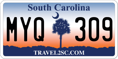 SC license plate MYQ309