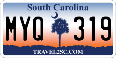 SC license plate MYQ319
