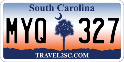 SC license plate MYQ327