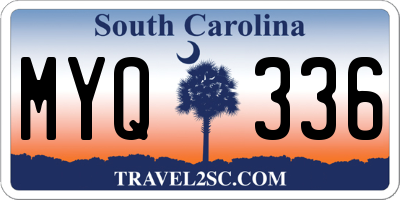SC license plate MYQ336