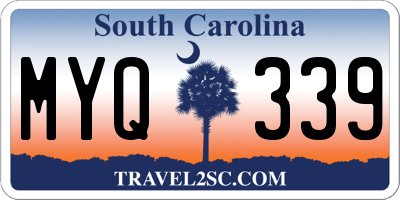 SC license plate MYQ339