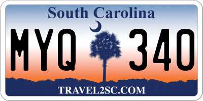 SC license plate MYQ340