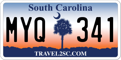 SC license plate MYQ341