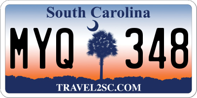 SC license plate MYQ348