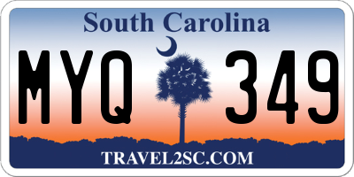 SC license plate MYQ349