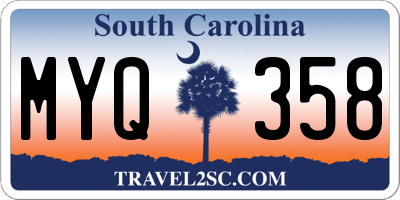 SC license plate MYQ358